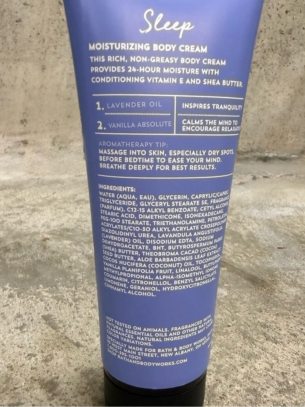 Bath & Body Works Sleep Lavender Vanilla Body Cream 8oz Discontinued